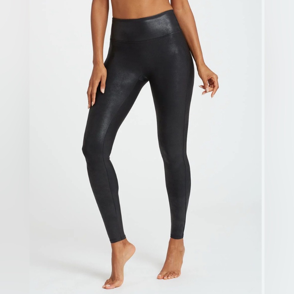 SPANX Shiny Black Leggings